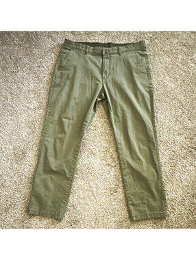 English Laundry Men's Olive Slim Fit Chino Pants 36W Straight Leg Twill